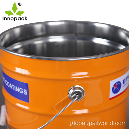 Metal Pail With Lid 5 gallon metal tin bucket with flower lid Manufactory